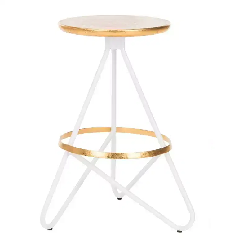 Galexia Counter Stool - BST3201C - Gold/White - Safavieh
