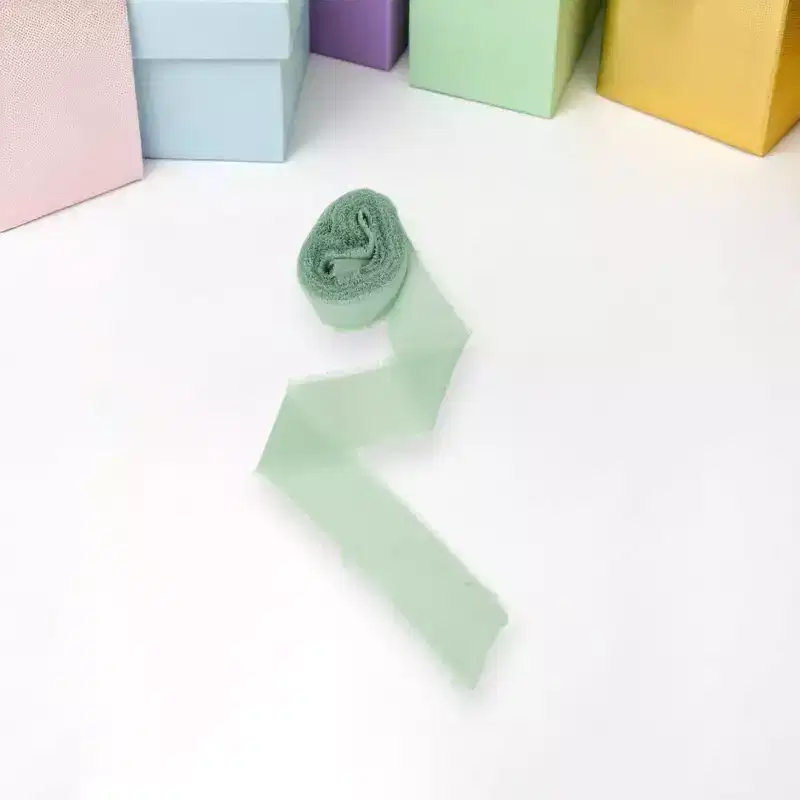 Unique Bargains Ribbon Tear-Away Frayed Edge Polyester 157.48x1.57 1 Pc