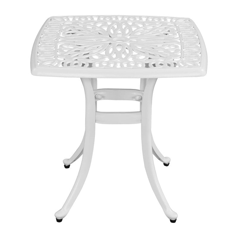 Patio 21  Cast Aluminum Dining Table with Umbrella Hole