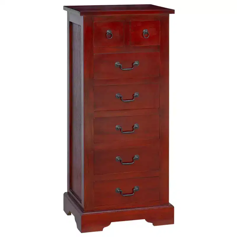 Chest of Drawers, Brown Solid Mahogany Wood, 17.72