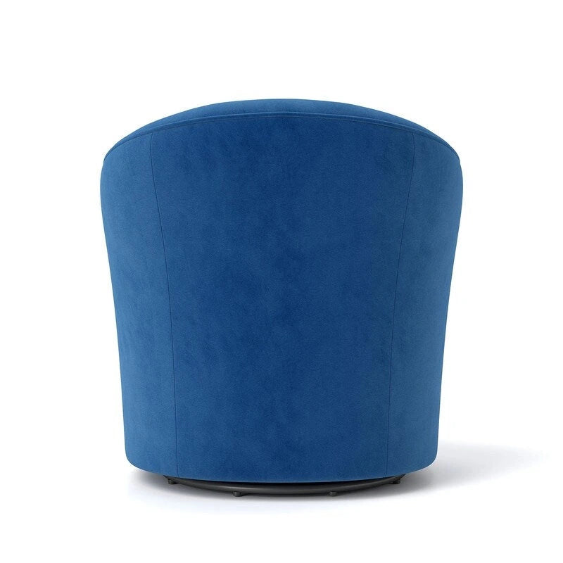 SEYNAR Modern Velvet Upholstered 360 Degree Swivel Barrel Chair with Button Tufted Back Set of 2